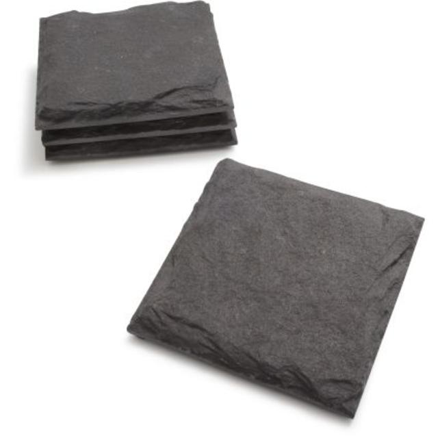 Black Slate Coasters, Set of 4