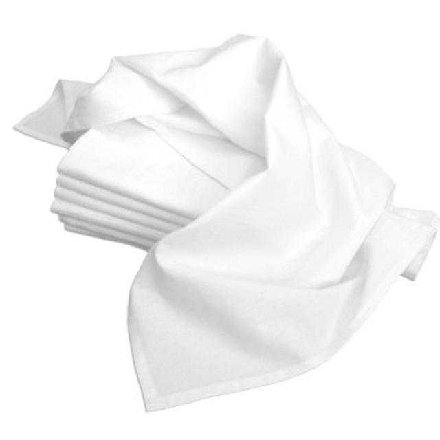 Aunt Martha's 33-Inch by 38-Inch Flour Sack Dish Towels, Premium 130 Thread Count, White, Set of 7