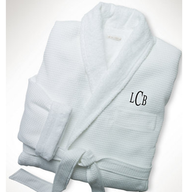 Waffle-Knit Bathrobe for Him