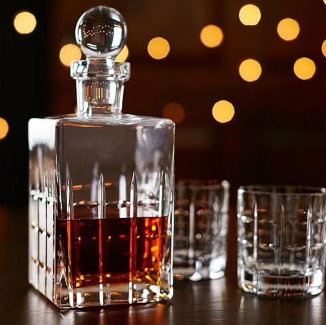 Library Hand-Cut Glass Decanter