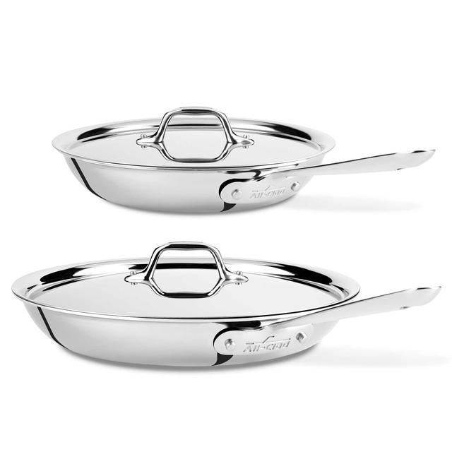 All-Clad Stainless Steel Fry Pans with Lid
