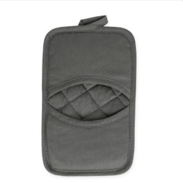 KitchenSmart® Colors Solid Pocket Pot Mitt in Grey