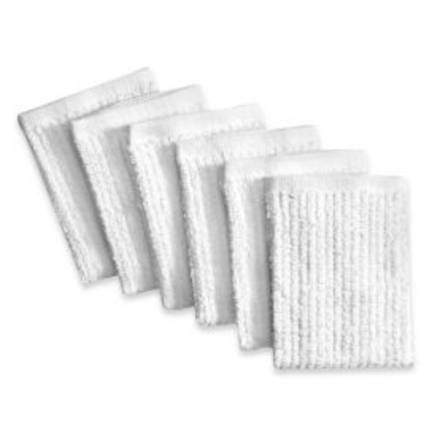 Real Simple® 6-Pack Bar Mop Dish Cloths in White