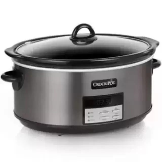 Crock-Pot® 8 qt. Programmable Slow Cooker in Black Stainless
