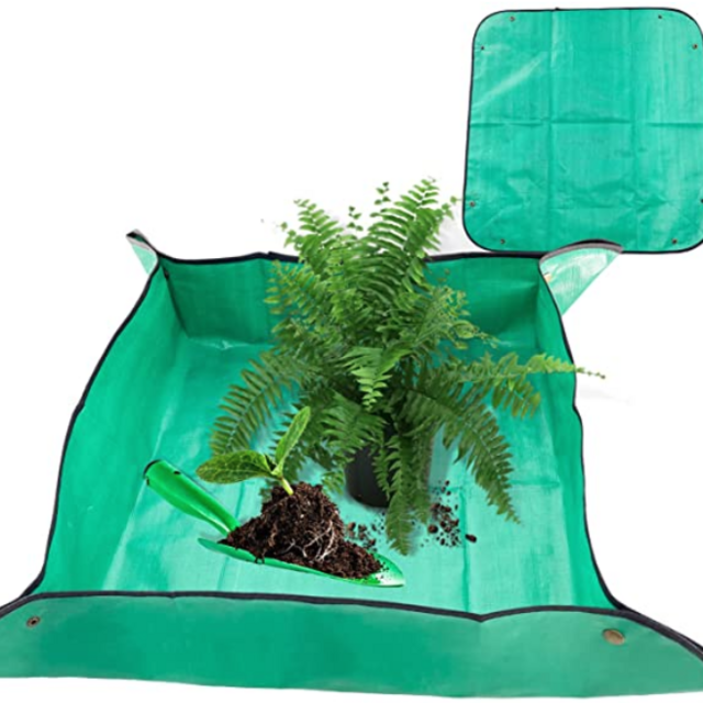 Repotting Mat Plant Mat Succulent Potting Mat for Indoor Plants Garden Mat Waterproof Folding Dust Proof Mat (26.8" x 26.8", Green)