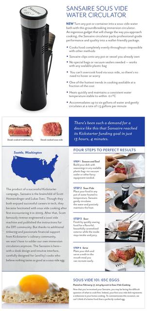 Sansaire Sous-Vide Immersion Circulator