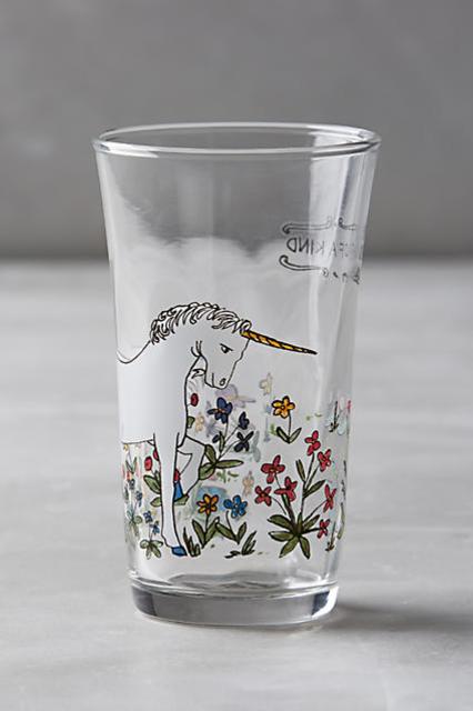Menagerie Juice Glass: Unicorn
