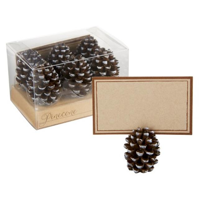 Kate Aspen Pinecone Place Card/Photo Holders  - Set of 12 product details page