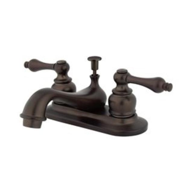 Elements of Design Elizabeth Oil-Rubbed Bronze 2-Handle 4-in Centerset Bathroom Faucet (Drain Included)