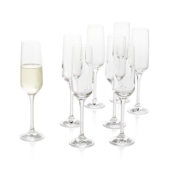 Set of 8 Nattie Champagne Glasses