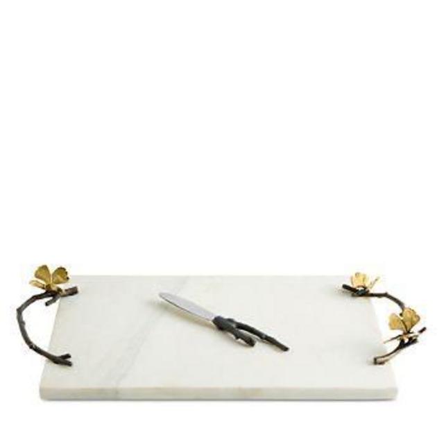 Butterfly Ginkgo Cheese Board w/ Knife