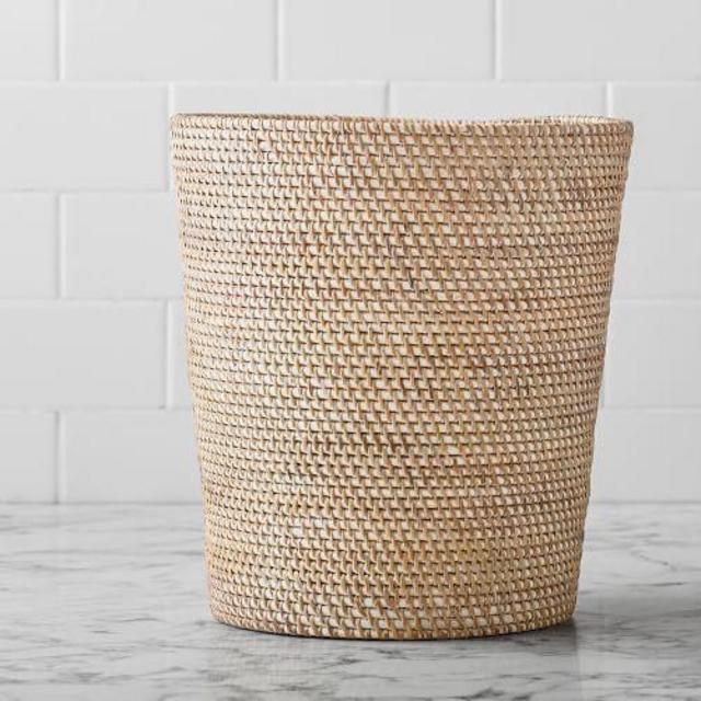 Tava Handwoven Rattan Waste Basket