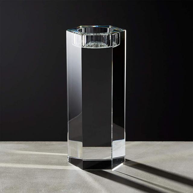 Medium Hex Crystal Tea Light Candle Holders