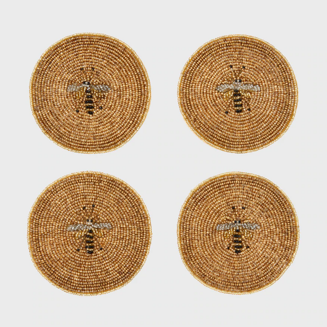 Stripey bee coasters