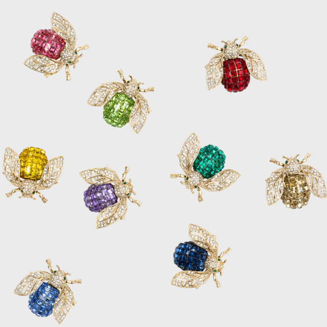 Sparkle bee clips boxed set, rainbow