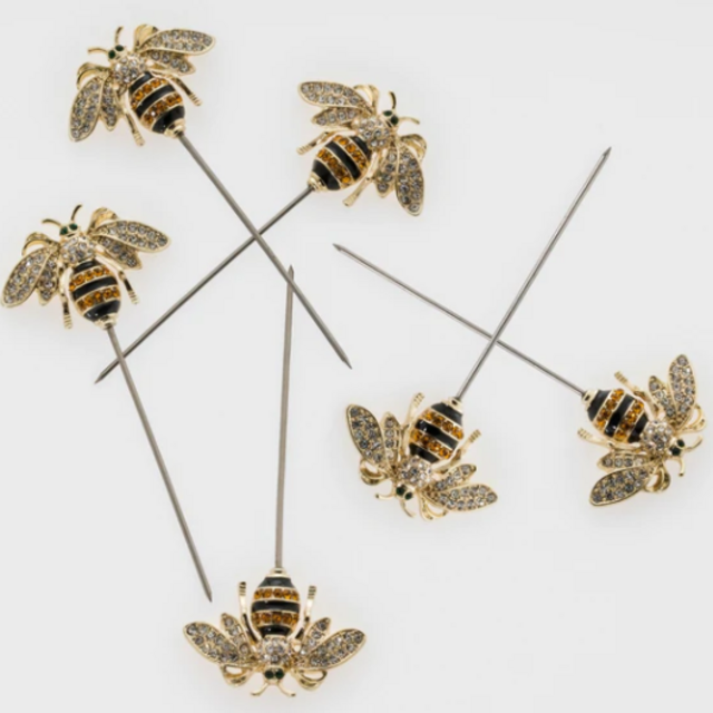 Stripey bee cocktail picks
