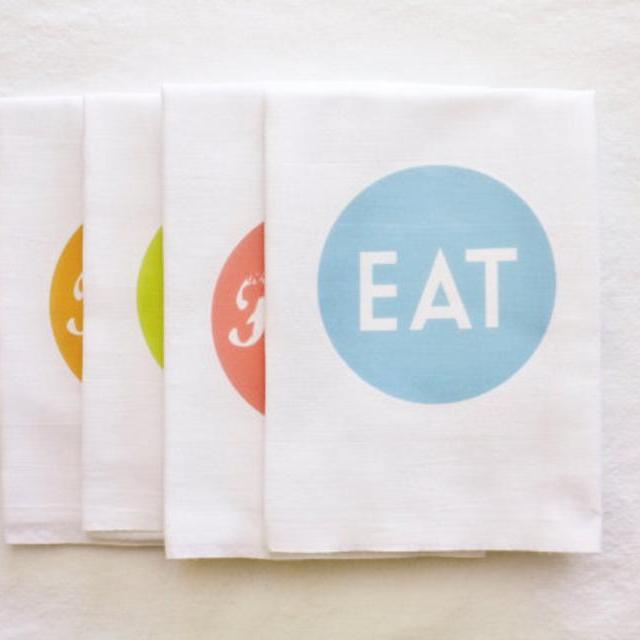 Eat Kitchen Tea Towel, Flour Sack Towel, Cotton Towel, Home Decor, Gift, Words, Text
