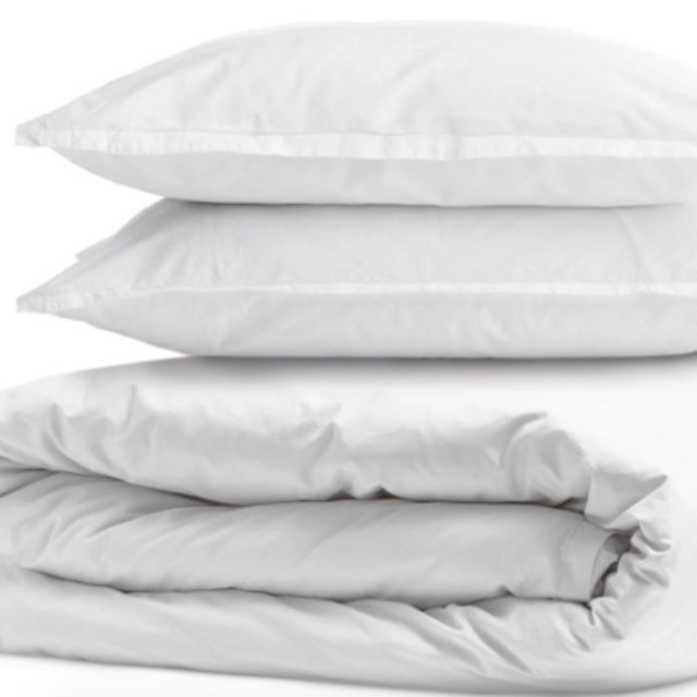 White King Percale Duvet Cover Set