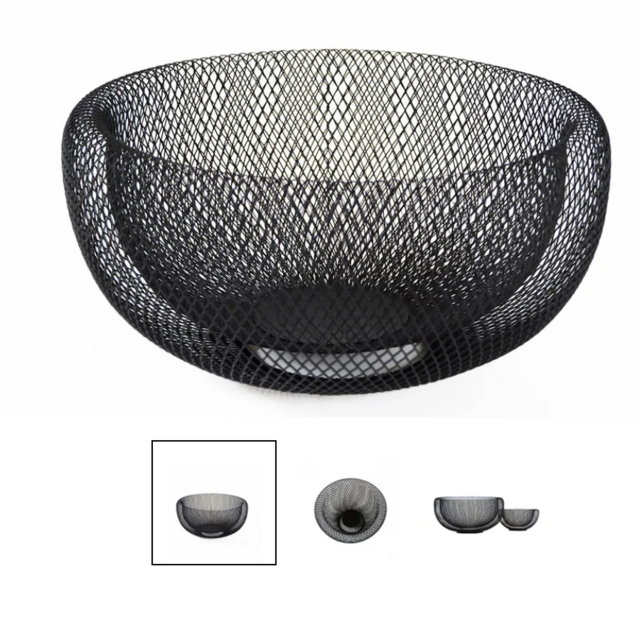 Black Mesh Bowl: Large