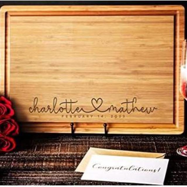 Personalized Wood Engraved Cutting Board - Custom Unique Gift for couples - Wedding Gift, Anniversary Gift, Housewarming Gift,