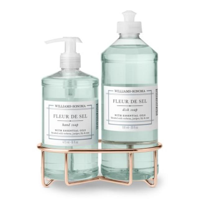 Williams Sonoma Fleur De Sel Hand Soap & Dish Soap, Classic 3-Piece Copper Set