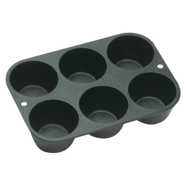 Lodge L5P3 Pre-Seasoned Cast Iron Muffin Pan with 6 Cups
