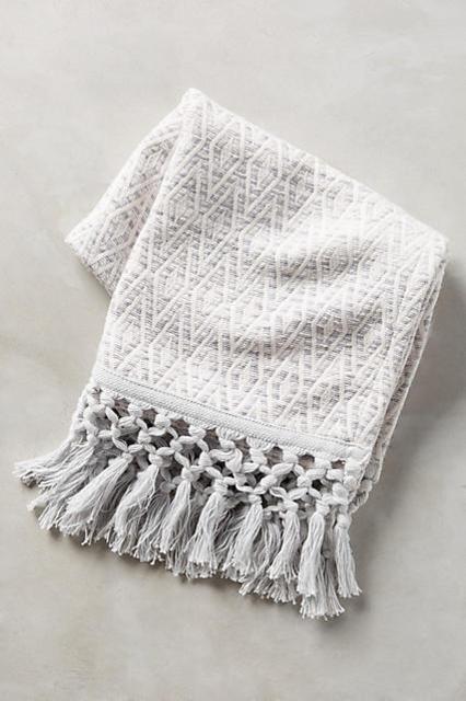 Anthropologie Hand Towel - in GREY color
