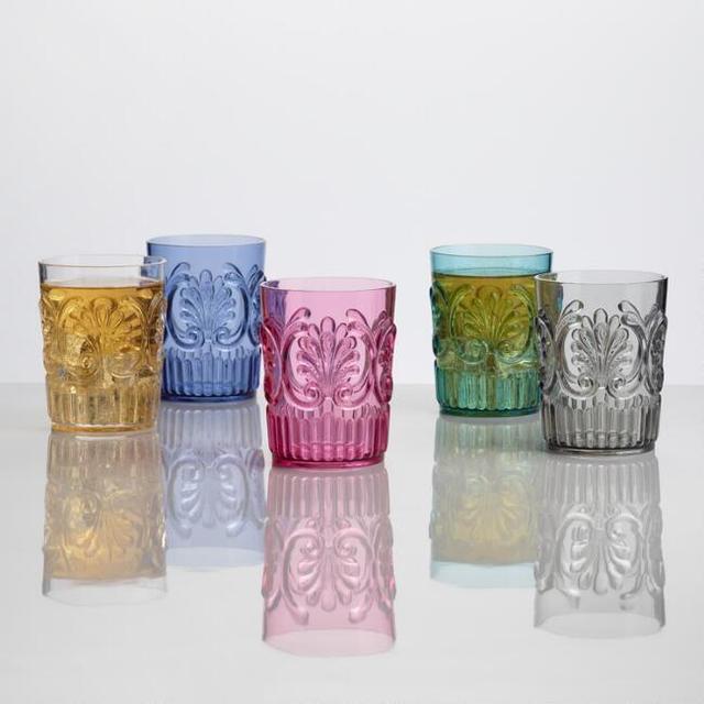 Aqua Pacific Acrylic Tumbler Glasses Set of 10