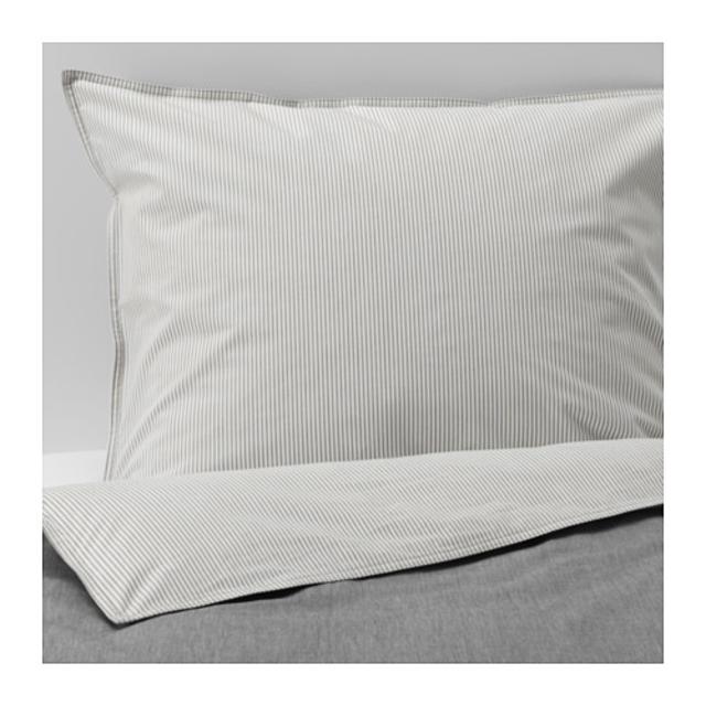 BLÅVINDA Duvet cover and pillowcase(s), gray