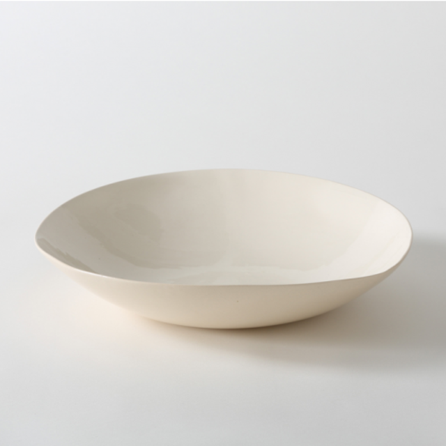 Brickett Davda Collection: White Large Round Bowl