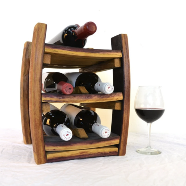 Mini Wine Rack - Corsica- Made with retired California wine barrels - 100% Recycled!