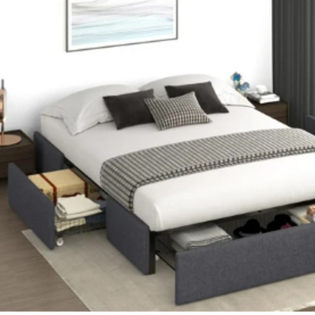 Bret Queen Low Profile Storage Platform Bed