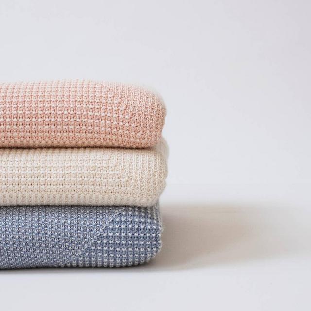 Organic Cotton Basketweave Baby Blanket