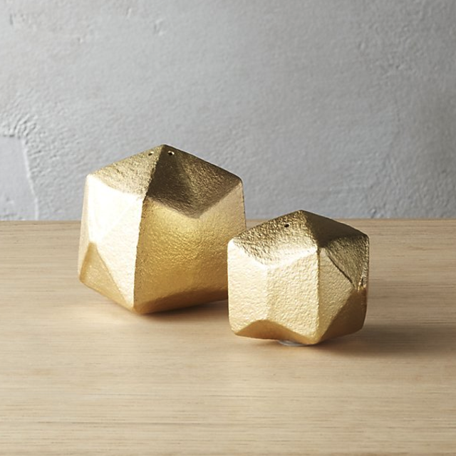 Origami Gold Salt and Pepper Set