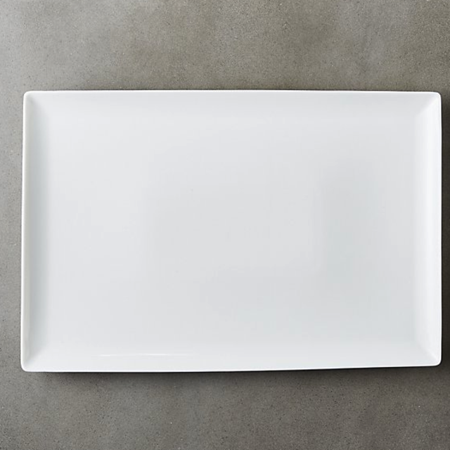 Tuck White Rectangular Platter