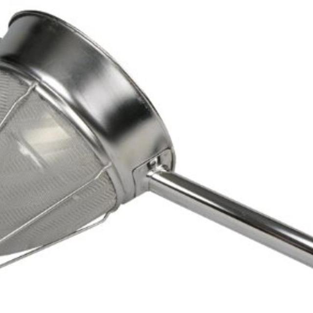 Winco Stainless Steel Reinforced Bouillon Strainer, 8 inch