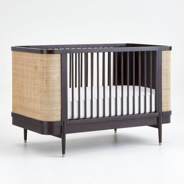 Thornhill Dark Brown and Natural Baby Crib