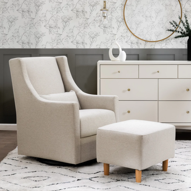 Swivel Glider and Ottoman