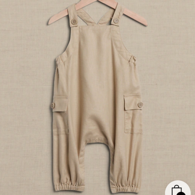 Baby Linen-Blend Romper
