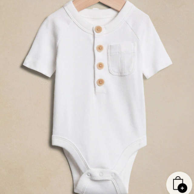 Baby Ribbed Henley Bodysuit
