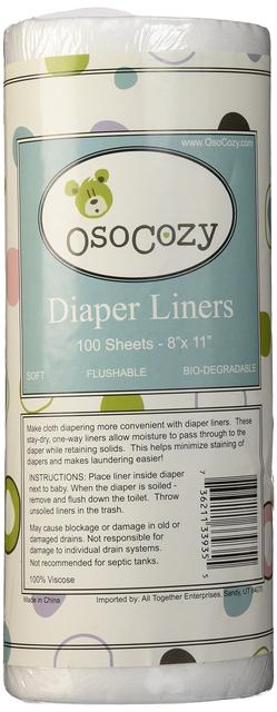 OsoCozy Flushable Diaper Liners - Make Cloth Diapering Convenient With Easy, Quick, Cloth Diaper Liners - Super Soft and Gentle on Baby’s Skin