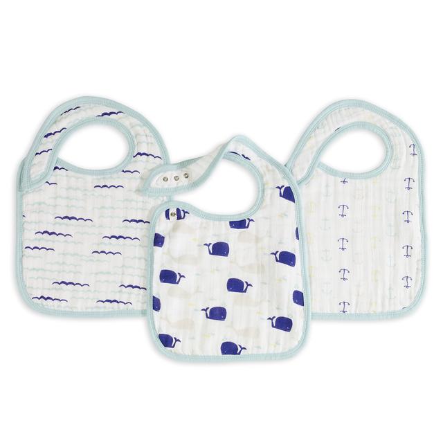 aden + anais Classic Snap Bib 3 Count, High Seas, 1 Pack