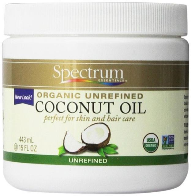 Spectrum Organic Unrefined Coconut Oil For Body & Hair -- 15 fl oz
