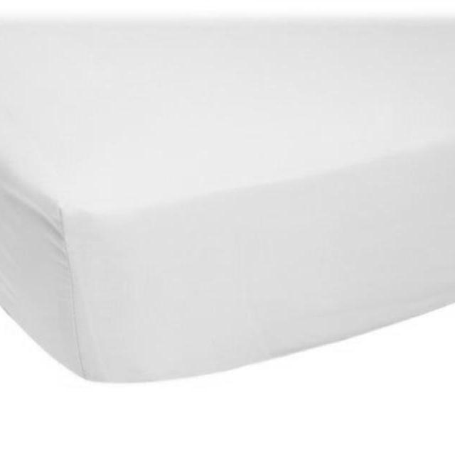 SheetWorld Fitted (Fits BabyBjorn Travel Crib Light) Sheet - Organic White Jersey Knit - Solid Colors