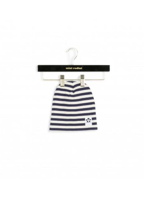 Mini RodiniStripe Rib Beanie / Dark Blue $26