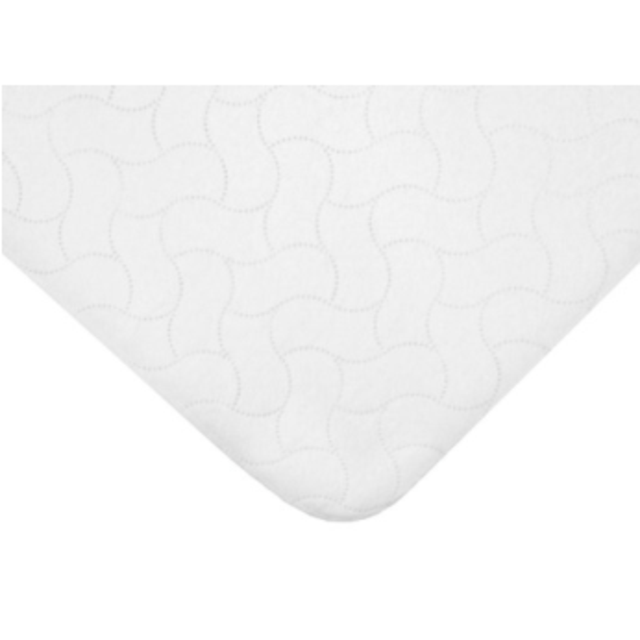 American Baby Company Waterproof Fitted Crib and Toddler Protective Mattress Pad Cover, White