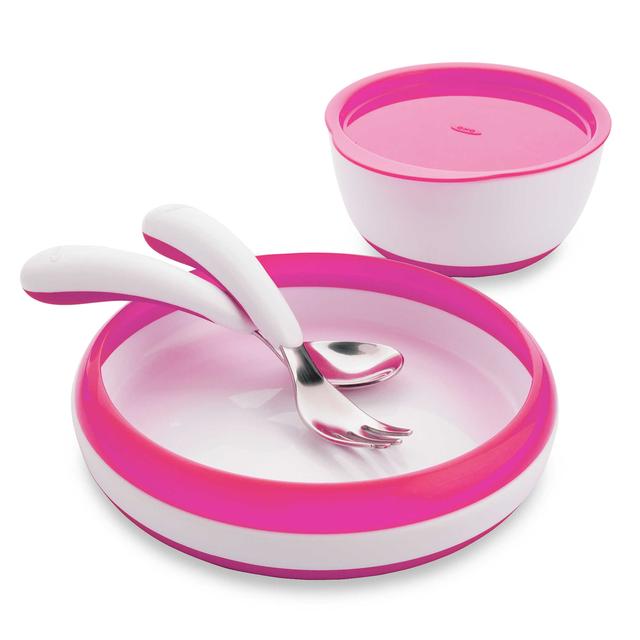 OXO Tot® 4-Piece Feeding Set in Pink