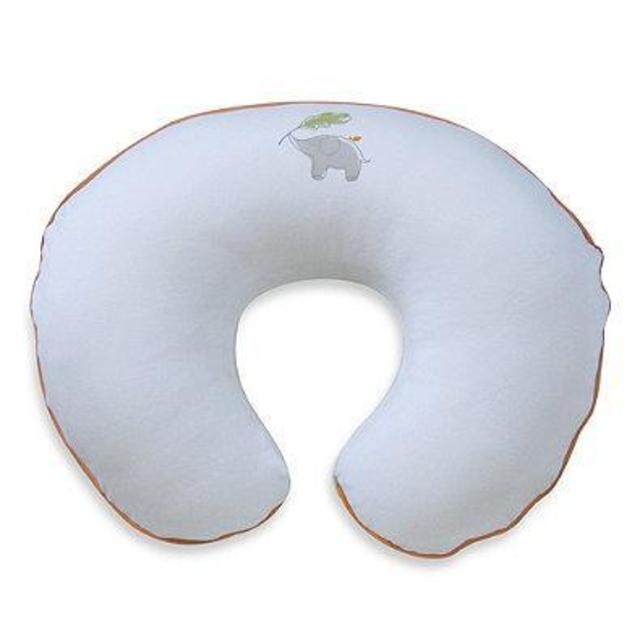 Boppy® Organic Reversible Slipcover in Elephant and Boppy® Bare Naked® Pillow