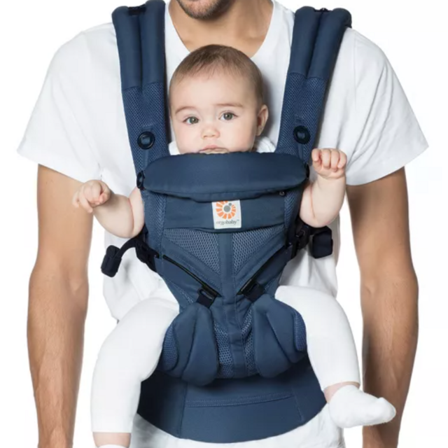 Ergobaby Omni 360 Cool Air Mesh All Position Breatheable Baby Carrier with Lumbar Support - Midnight Blue