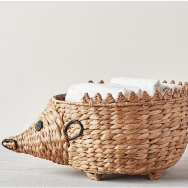 Shaped Critter Storage, Hedgehog Diaper Caddy